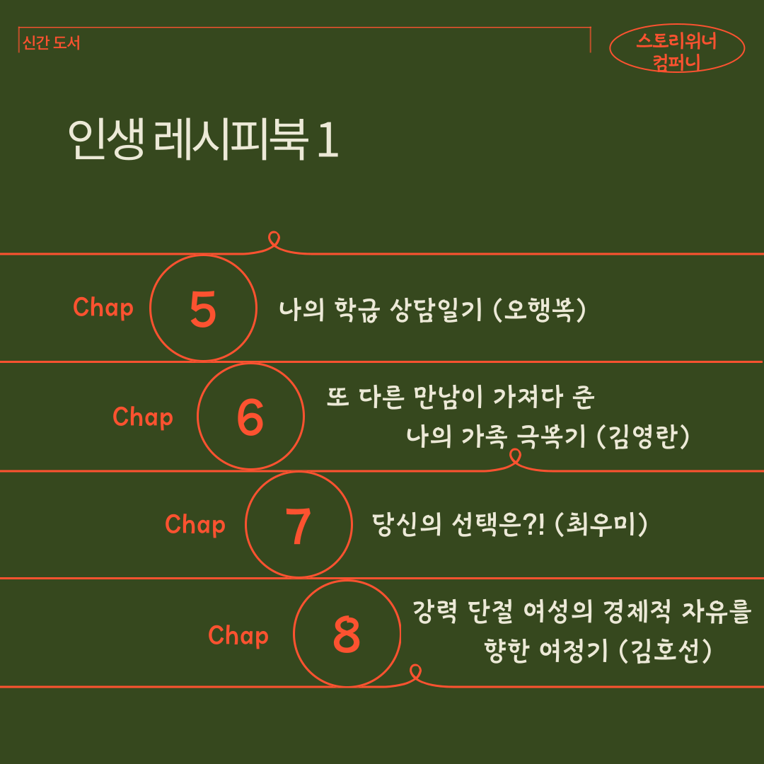 인생 레시피북 작가들의 이야기